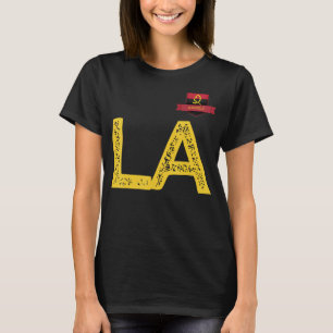 Angola Human-Flag Group Letter L and A Angola 1 T-Shirt