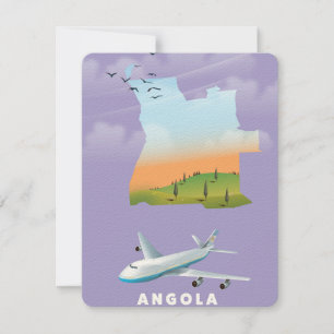Angola illustrated map poster