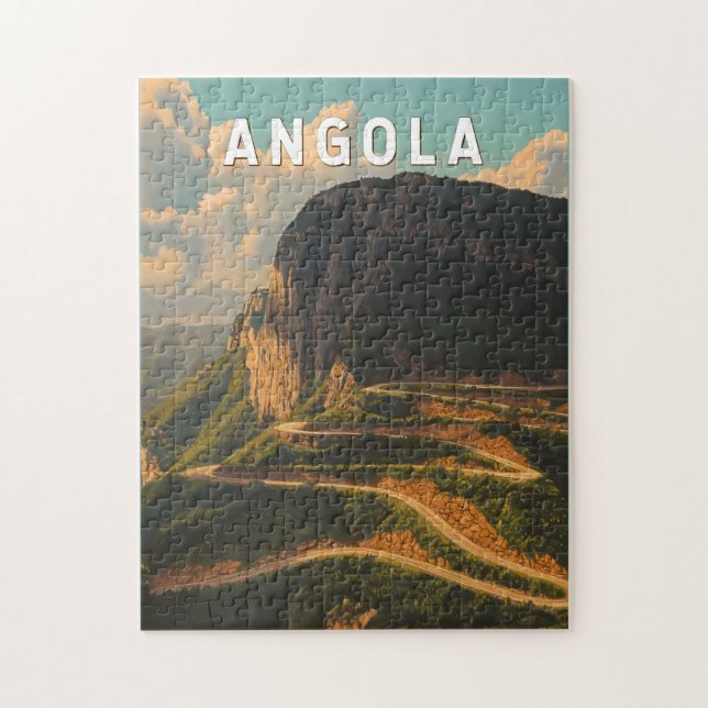 Angola Illustration Travel Art Vintage Jigsaw Puzzle (Vertical)