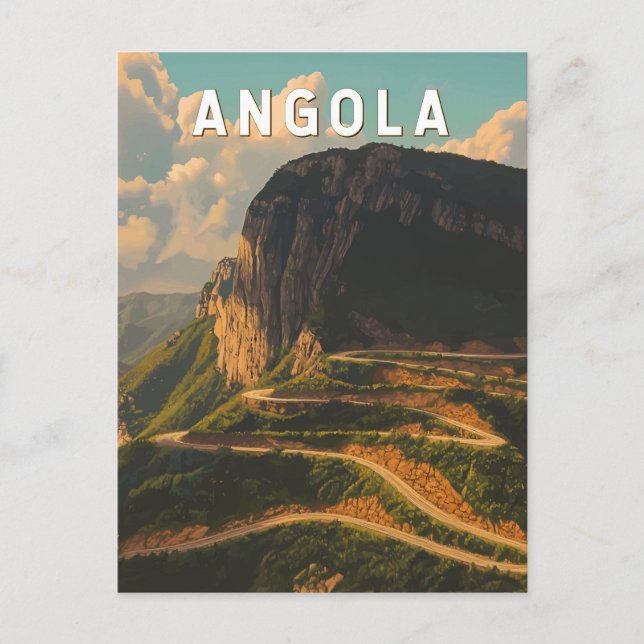 Angola Illustration Travel Art Vintage Postcard (Front)