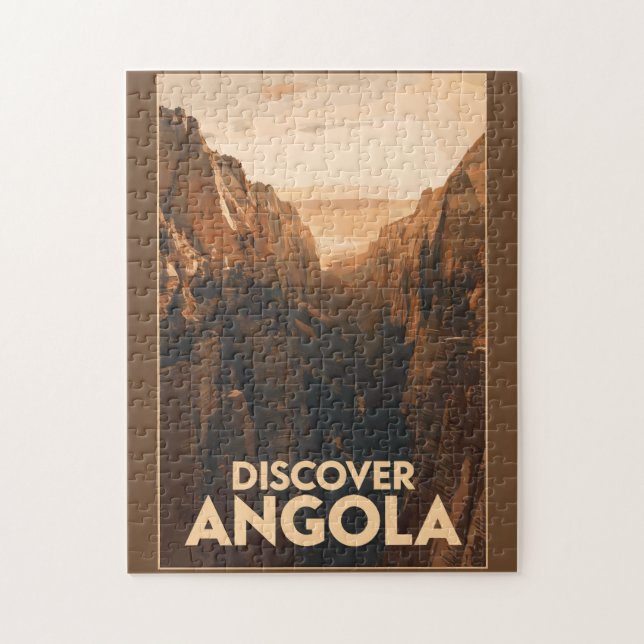 Angola Lubango Travel Art Vintage Jigsaw Puzzle (Vertical)