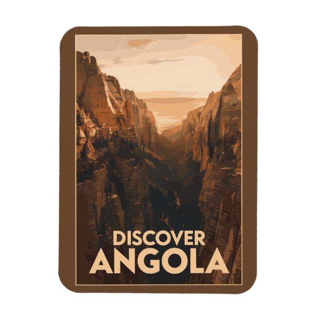 Angola Lubango Travel Art Vintage Magnet (Vertical)