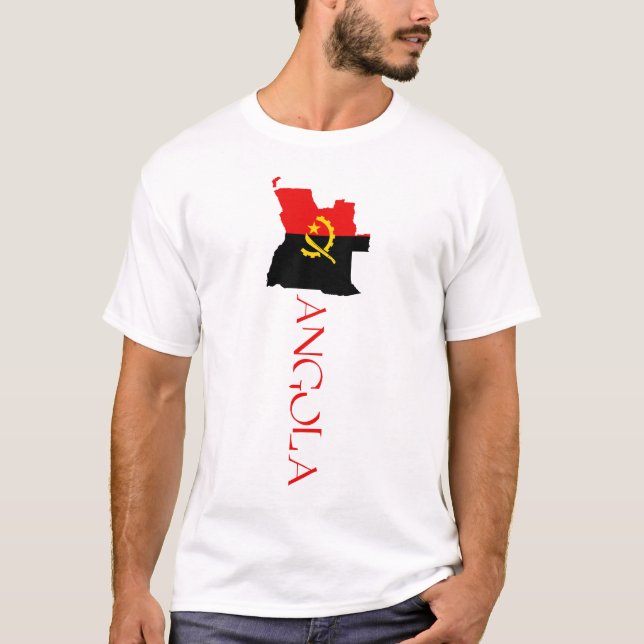 Angola Map Flag T-Shirt (Front)