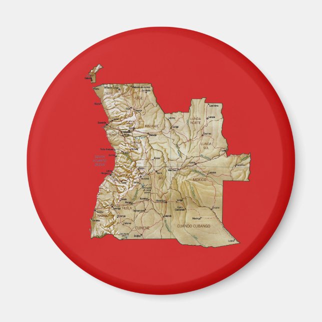Angola Map Magnet (Front)