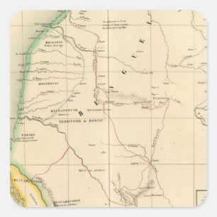 Angola, Namibia 44 Square Sticker