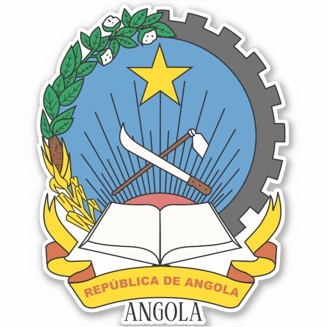 Angola National Coat Of Arms Patriotic (Front)