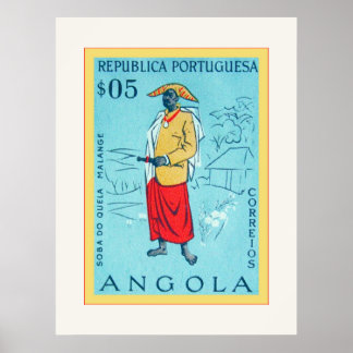 Angola ~ Republica Portuguesa ~ Vintage Postage Poster