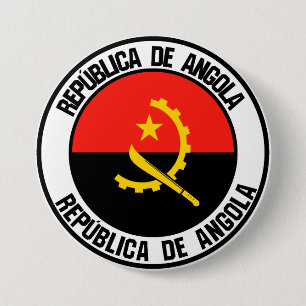 Angola Round Emblem 7.5 Cm Round Badge