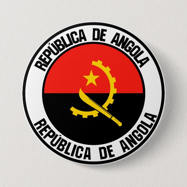 Angola Round Emblem 7.5 Cm Round Badge (Front)