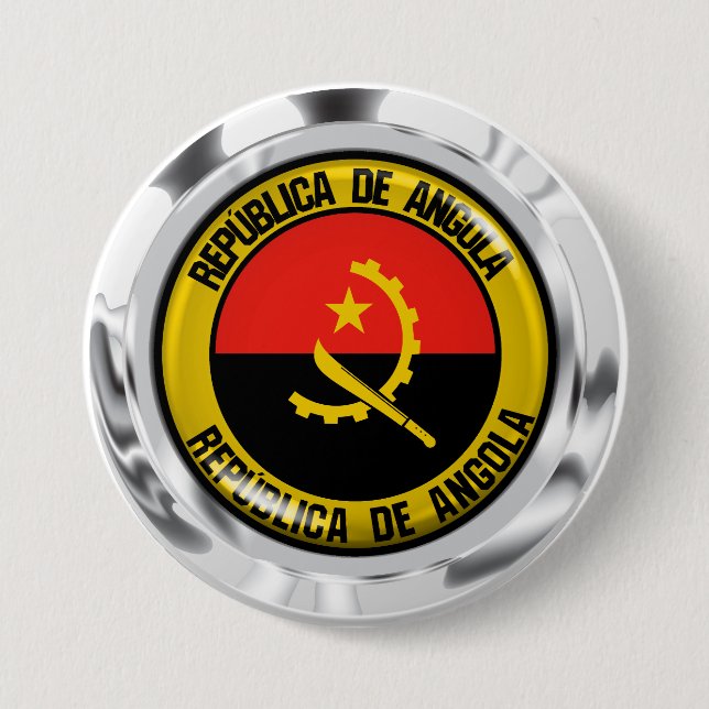 Angola Round Emblem 7.5 Cm Round Badge (Front)