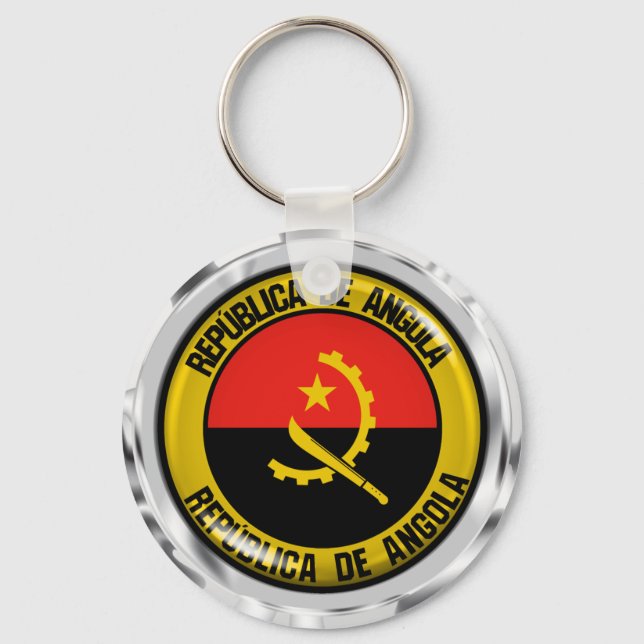 Angola Round Emblem Key Ring (Front)