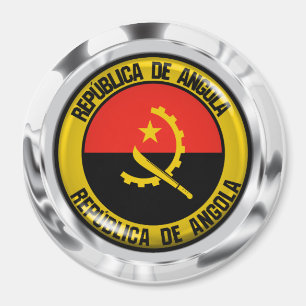 Angola Round Emblem Magnet