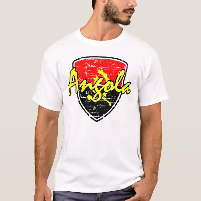 Angola shield design T-Shirt (Front)