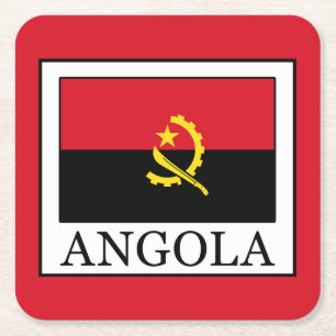 Angola Square Paper Coaster