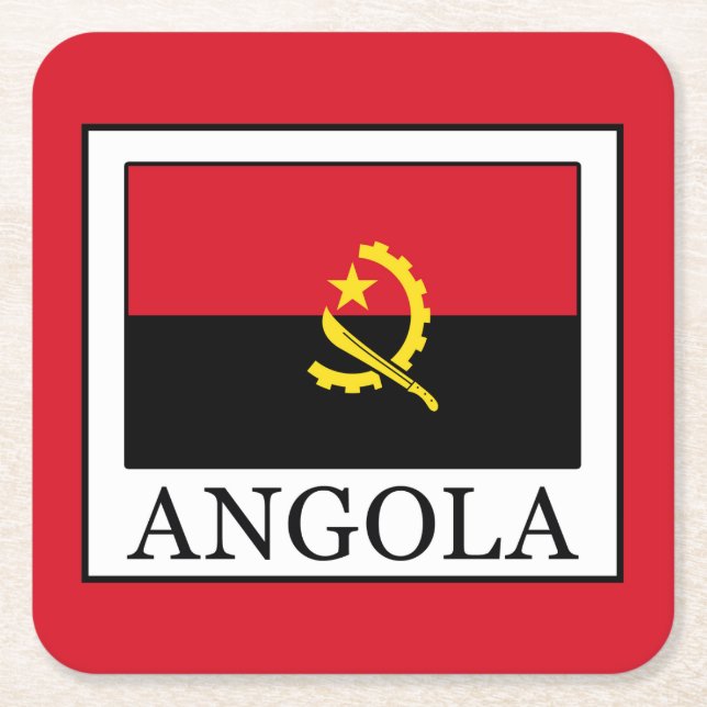 Angola Square Paper Coaster (Front)