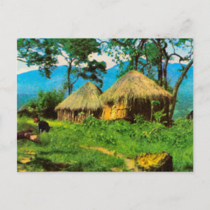 Angola, Traditional village, plateau  of Benguela Postcard