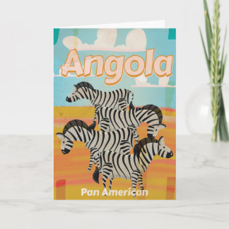 Angola Vintage Travel Poster Holiday Card