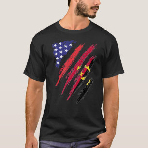 Angolan American Grown Flag USA Patriot Heritage M T-Shirt