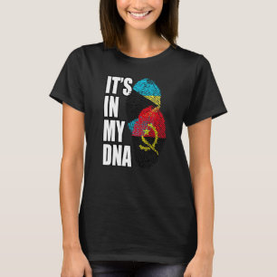 Angolan And Bahamian Mix DNA Flag Heritage T-Shirt