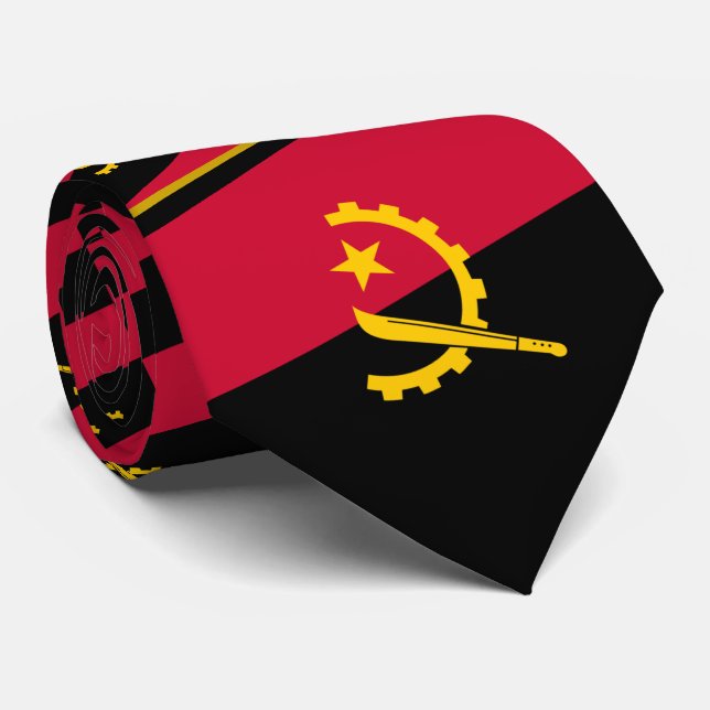 Angolan Flag, Flag of Angola Tie (Rolled)
