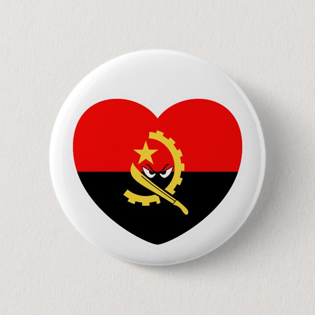 Angolan heart - For real Angolans! 6 Cm Round Badge (Front)