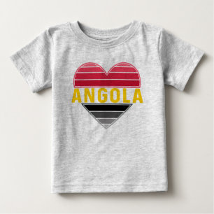 Angolan Heart, I Love Angola Baby T-Shirt