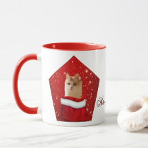 Angora Cat Christmas Mug