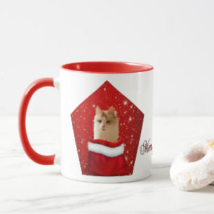 Angora Cat Christmas Mug