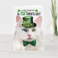 Angora Cat Funny St. CATrick's Day Lucky Charm