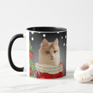 Angora Cat Holiday   Mug
