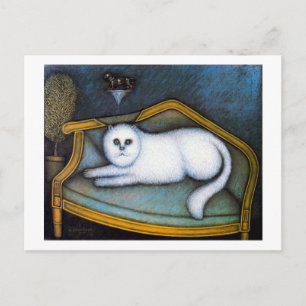 Angora cat, Morris Hirshfield Postcard