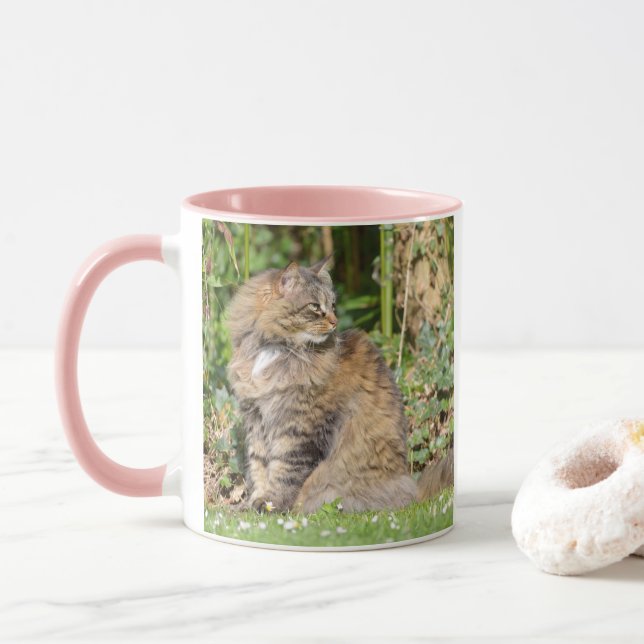 Angora cat mug (With Donut)