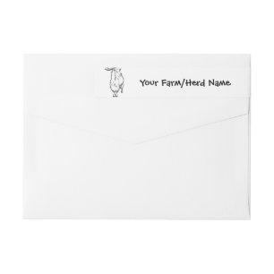 Angora Goat Your Farm Name Wrap Around Address Wrap Around Label