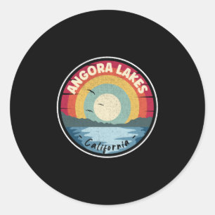 Angora Lakes California Colourful Scene Classic Round Sticker