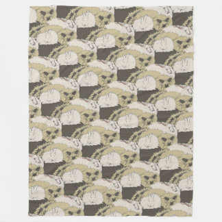 Angora Rabbits Fleece Blanket