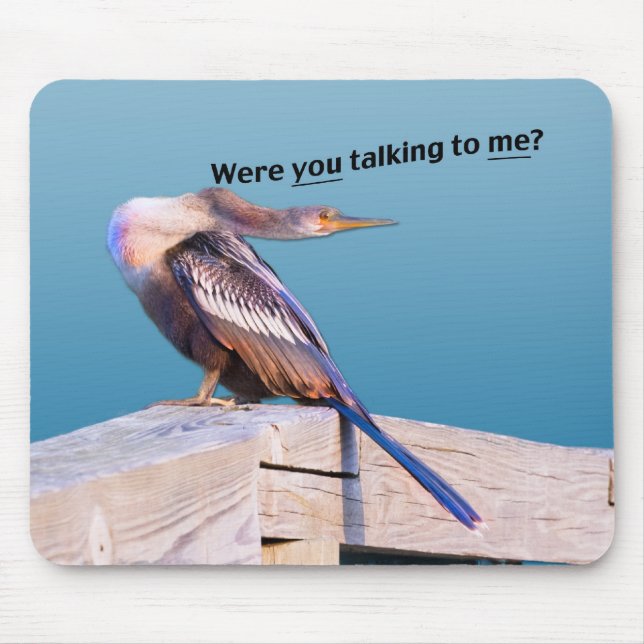 Angry Anhinga Mousepad (Front)