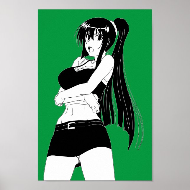 Angry Anime Girl Poster (Front)