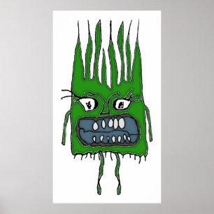 Angry Baby Vampire Funny Scary Drawing Poster