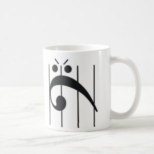 Angry Bass Clef Coffee Mug