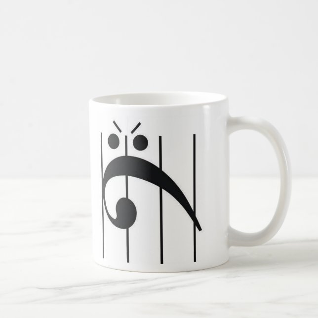 Angry Bass Clef Coffee Mug (Right)