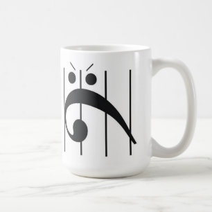 Angry Bass Clef Trapped Coffee Mug