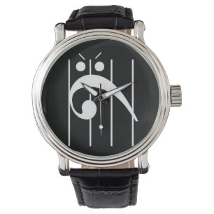 Angry Bass Clef Watch BLACK, friggin BLACK !