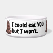 Angry Bear Funny Personalised Bowl