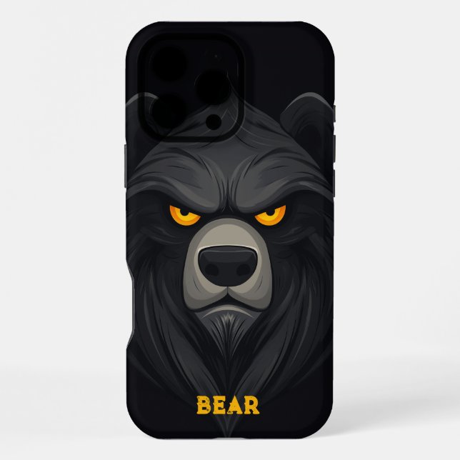 Angry Bear Personalised iPhone Case (Back)