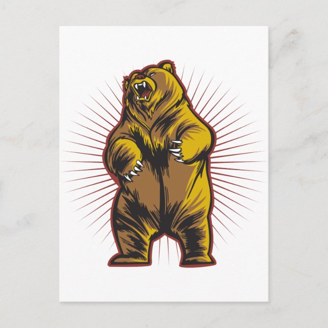 Angry Bear Postcard (Front)