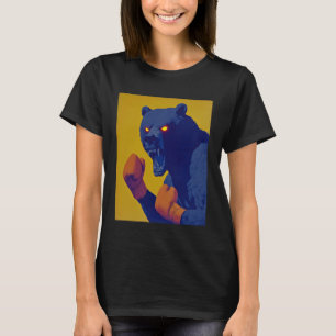 Angry Bear with Red Eyes Boxing Gloves Pugilist St T-Shirt