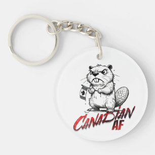 Angry Beaver Canadian AF Key Ring