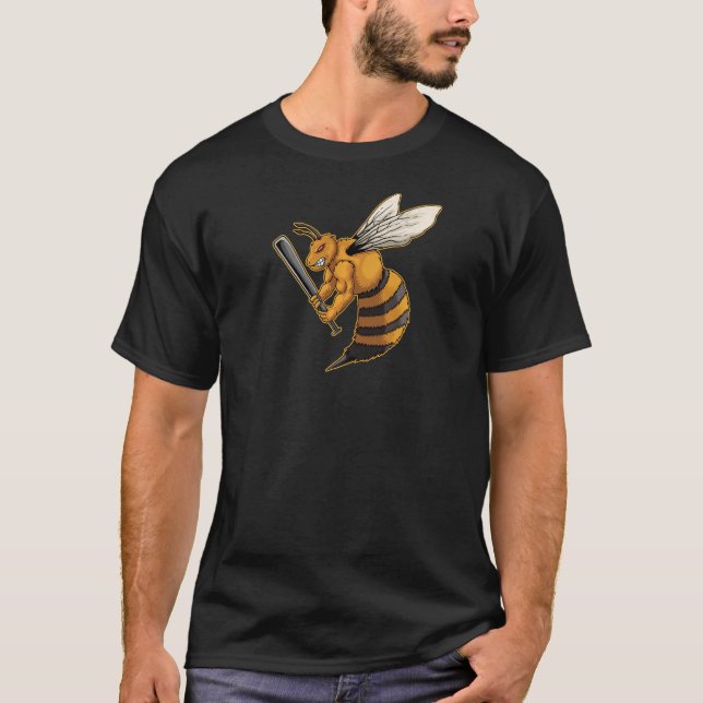 Angry Bee Shirt Vintage Retro Beekeeper Bees (Front)