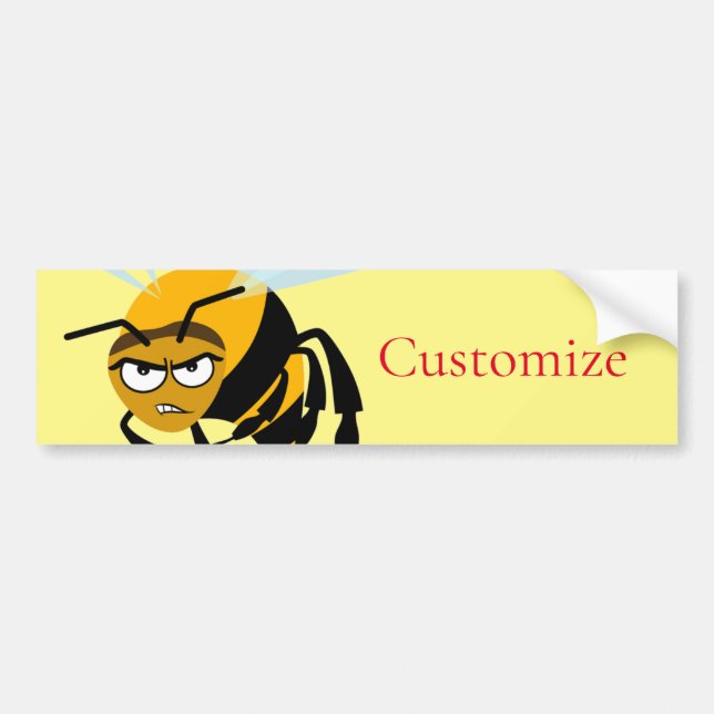 Angry Bee Thunder_Cove Bumper Sticker (Front)
