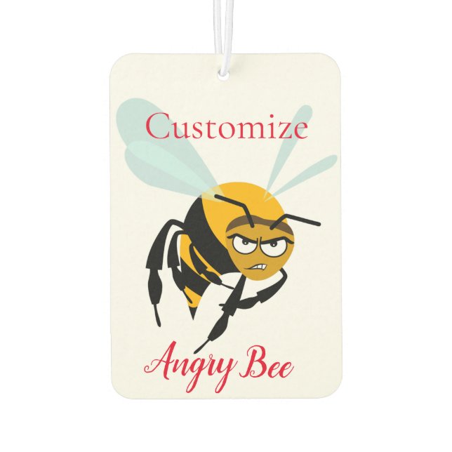 Angry Bee Thunder_Cove Car Air Freshener (Back)